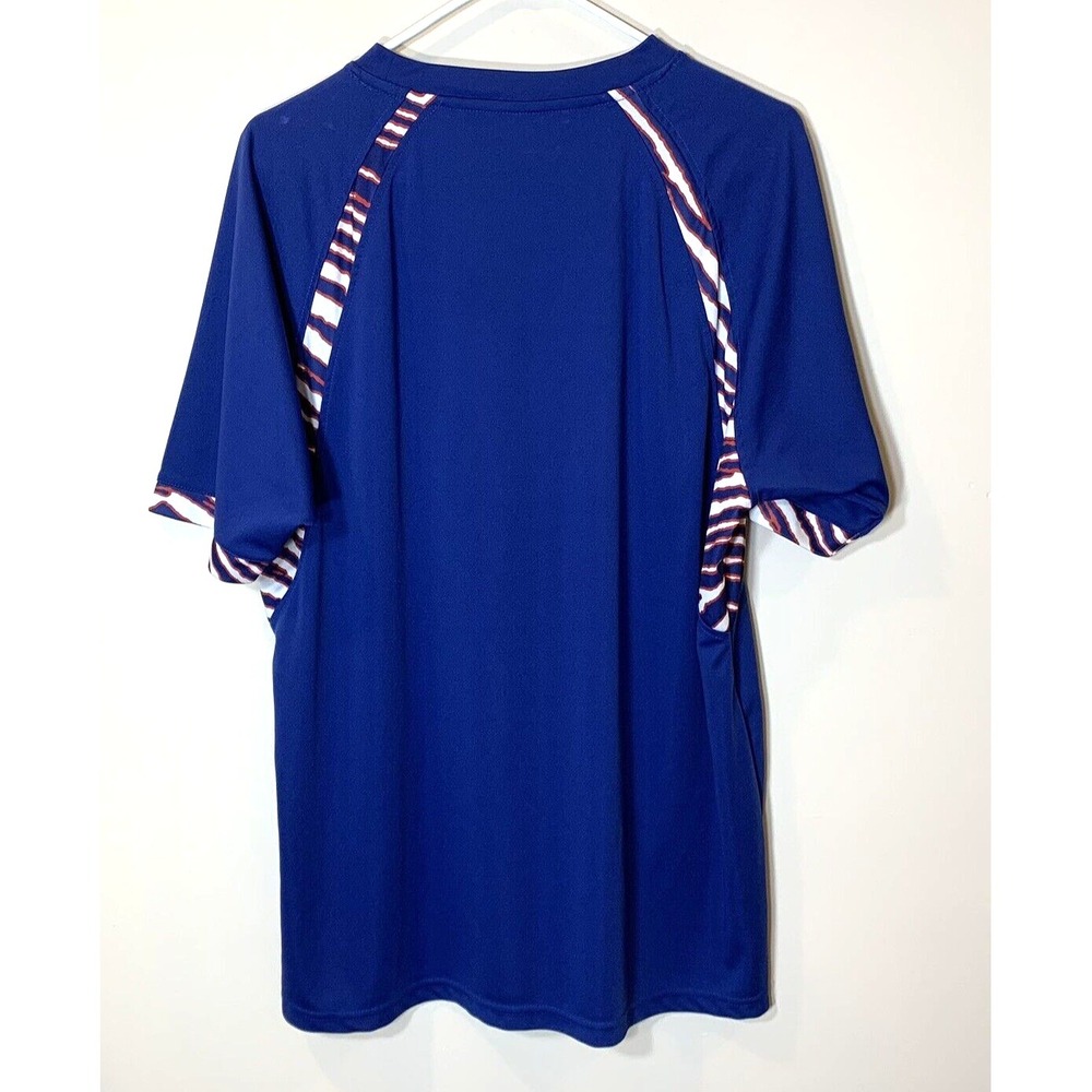 New York Giants NFL Team Apparel Shirt Mens Large Zebra Accent Performance - Picture 2 of 5